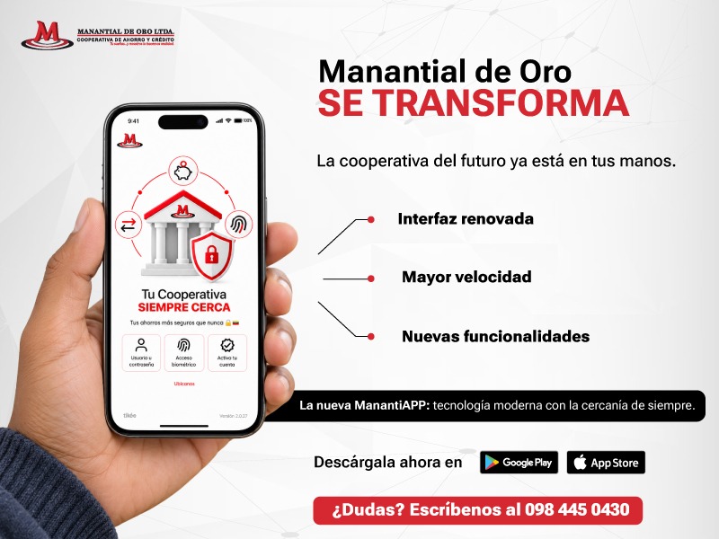 Manantial de Oro se transforma: interfaz renovada, mayor velocidad y nuevas funcionalidades